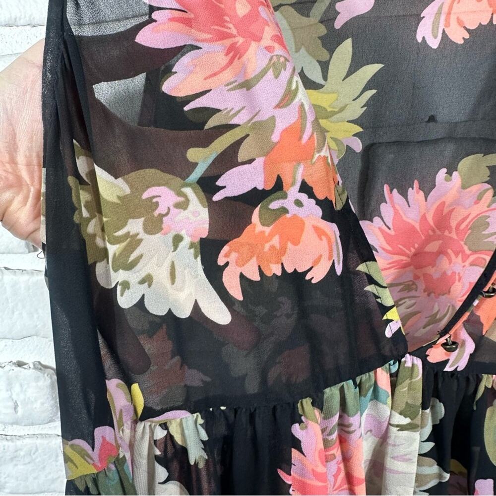 MAEVE Anthropologie Violeta Sheer Floral Dress Size Small - Picture 7 of 11